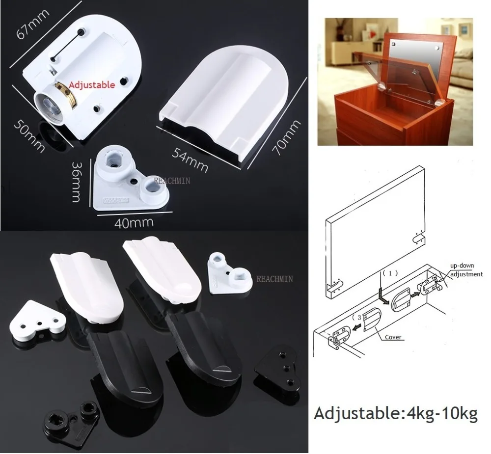 

4-10KG Adjustable Hydraulic Soft Flap Slow Down Hinge Dresser Dressing Tabletop Desktop Cabinet