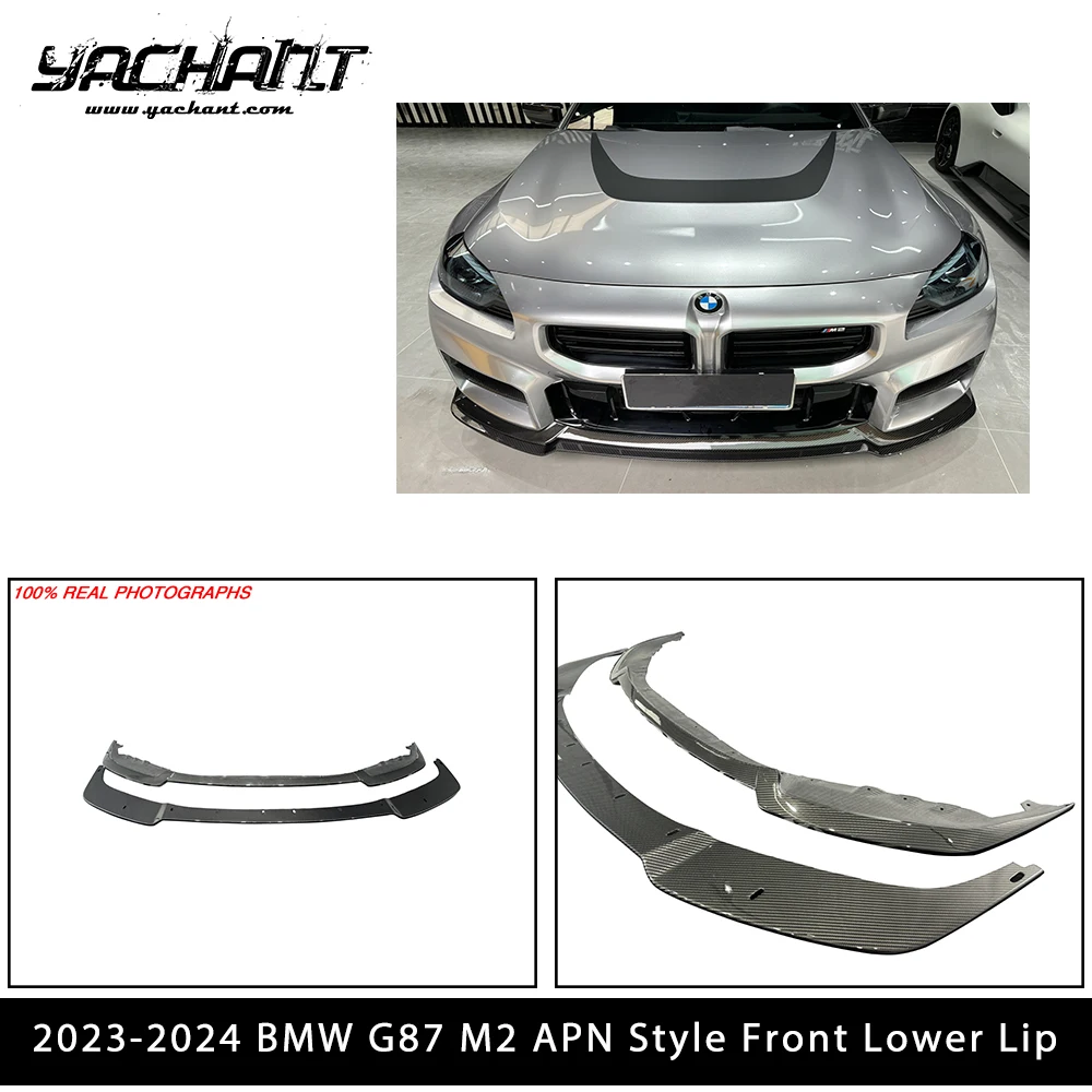 Car Accessories Dry Carbon Fiber DCF APN Style Front Lower Lip Fit For 2023-2024 BMW G87 M2