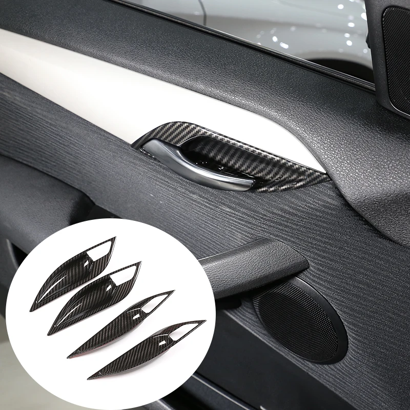 

Углеродное волокно для BMW X1 E84 2011-2015 ABS Хромированная Крышка для внутренней двери автомобиля Чаша отделка автомобильные аксессуары