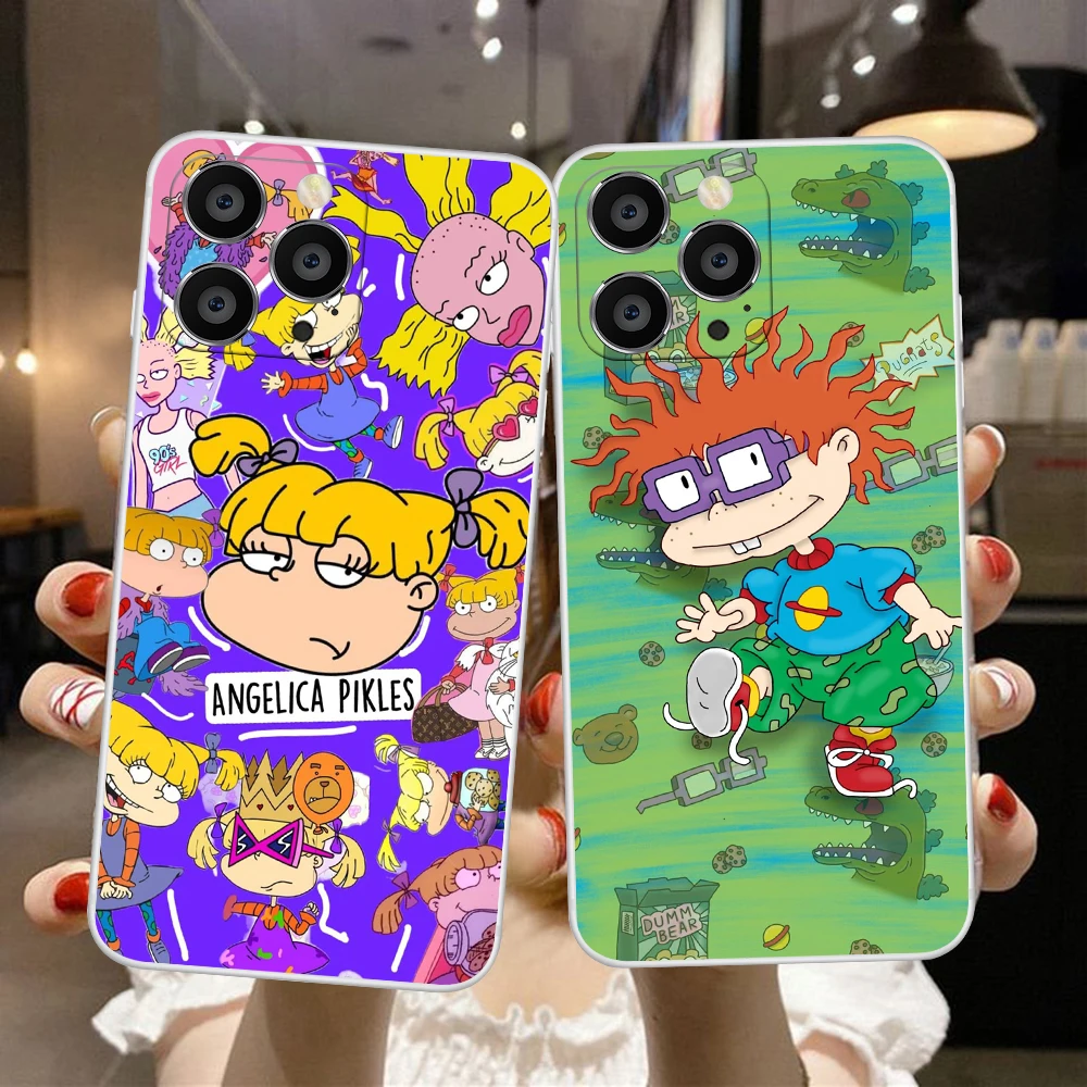 Фото Антижелтый матовый матовый чехол из ТПУ для Realme 10 11 12 Narzo 50 9 V25 Q5 9i V13 8i Pro Plus Clear Cover TA-39 R-Rugrats №2