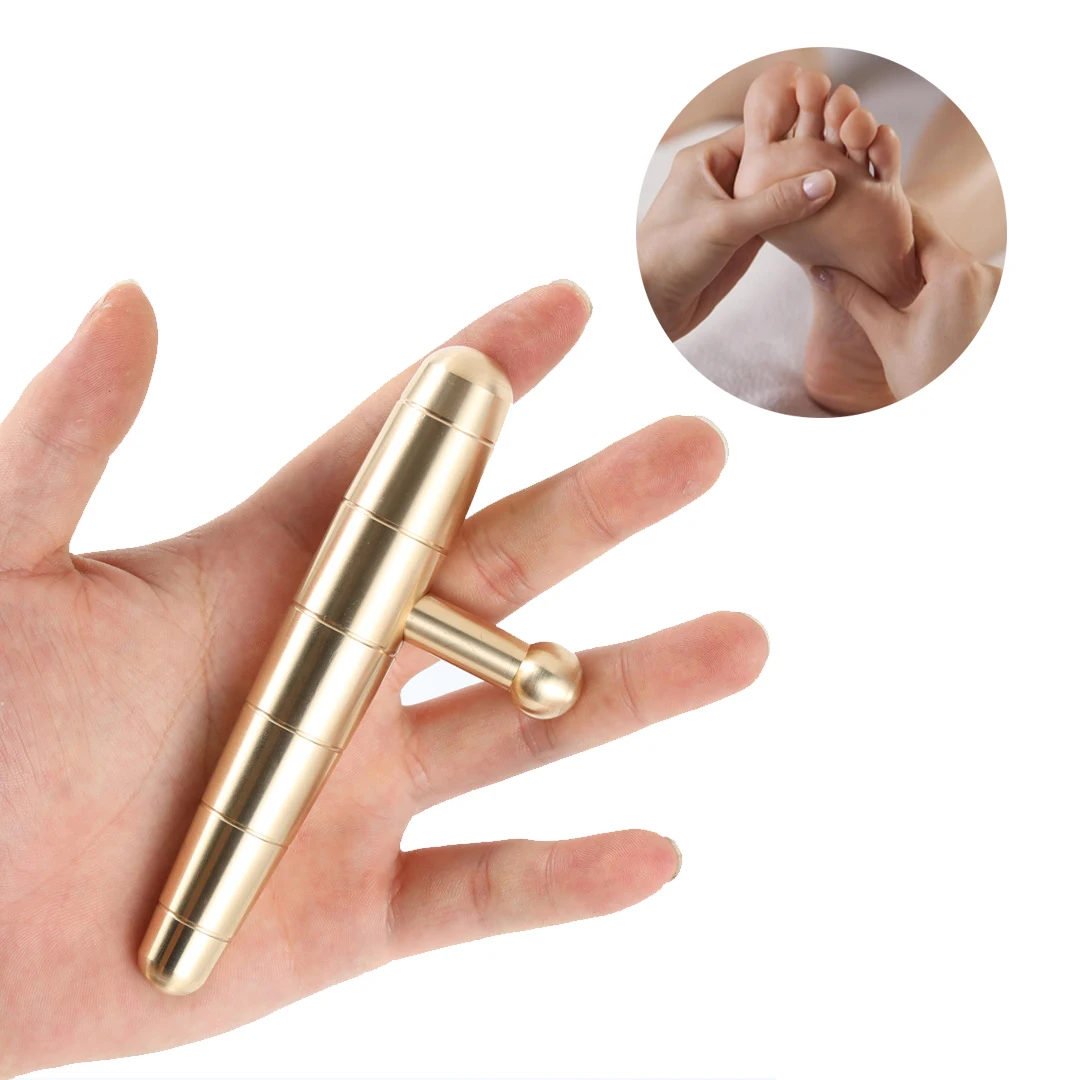 

Solid Brass Acupuncture Small Dumbbell Fitness Massage Stick To Relax Muscles To Relieve Fatigue EDC Gadget Window Breaker