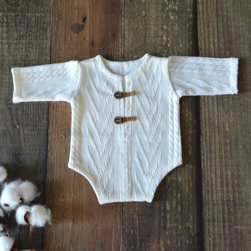 Y1UB реквизит для фотосъемки младенцев вязаный крючком комбинезон костюм детских