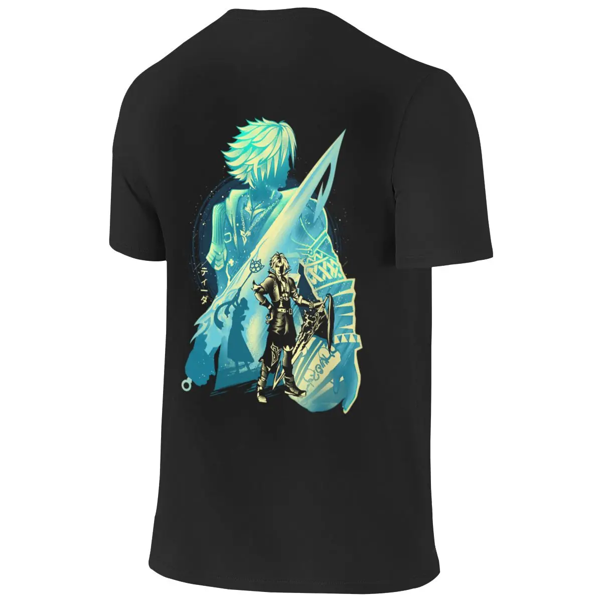 Фото Футболка Blitzball Player Tidus V2 Lazy Style, двусторонняя, в нишевом уличном стиле, тонкая, для лета, хлопковая. №2