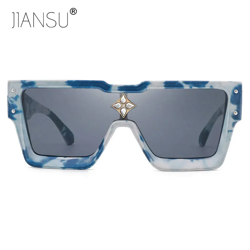 

New For Women Men Large Frame Square Rhinestone Sunglasses Oversized Simple Trendy Style Sunglasses 2022 sonnenbrille herren