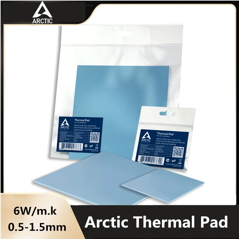 

6W/m.k Arctic Thermal Pad Heat Dissipation Silicone Pad For CPU GPU Water Cooling Thermal Heat sink Mat 50*50mm 145*145mm