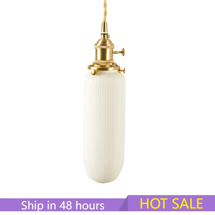

LukLoy Nordic Single Head Modern Pendant Light Ceramics Hanging Lamp Ceramics Living Room Light Bar Light Loft Lamp Ceramics