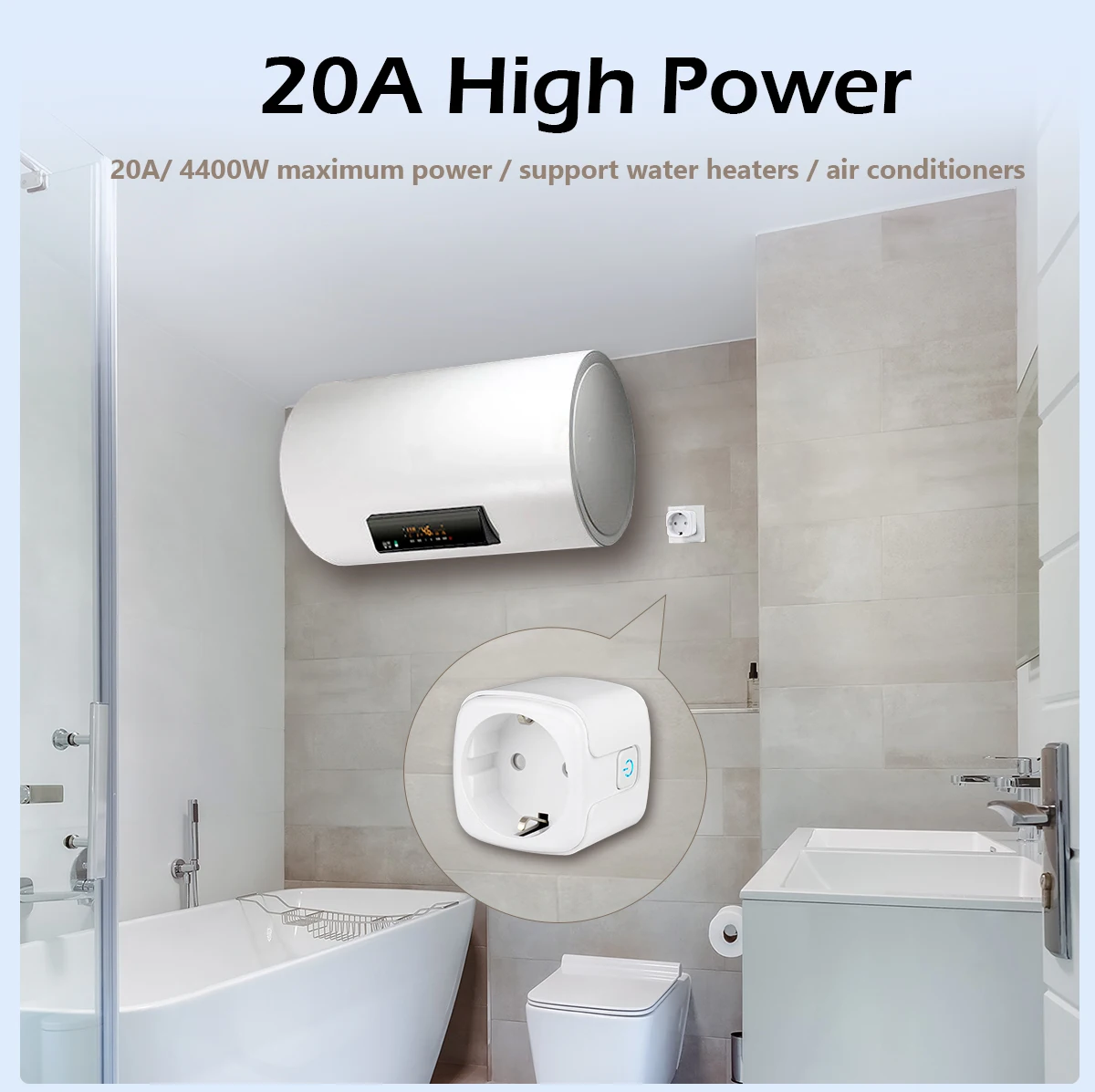 Розетка сетевая с поддержкой Wi-Fi 16 А/20 А