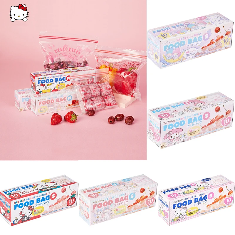 

Kawaiii Little Twin Star Melody Sealed Bag Kt Cartoon Fresh-Keeping Bag Ziploc Bag Storage Refrigerator Food Freezer Bag Kitchen