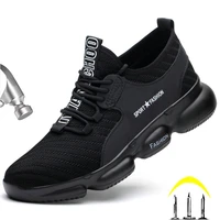 work safety shoes men ankle boots shoe man work summer breathable lightweight boots oil resistant sneakers