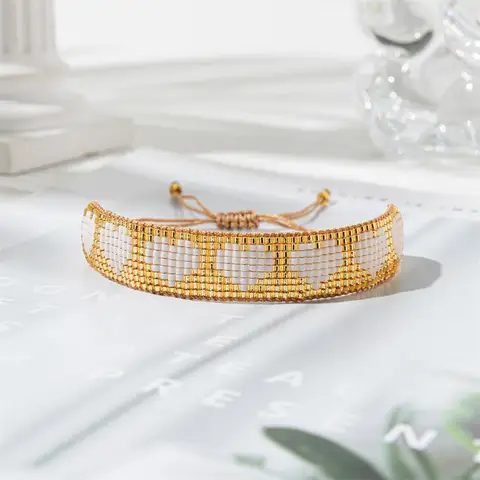 Изысканный Плетеный браслет ZHONGVI с бусинами Миюки, регулируемые ювелирные изделия для женщин, женские аксессуары в форме сердца, подарки на день рождения, оптовая продажа