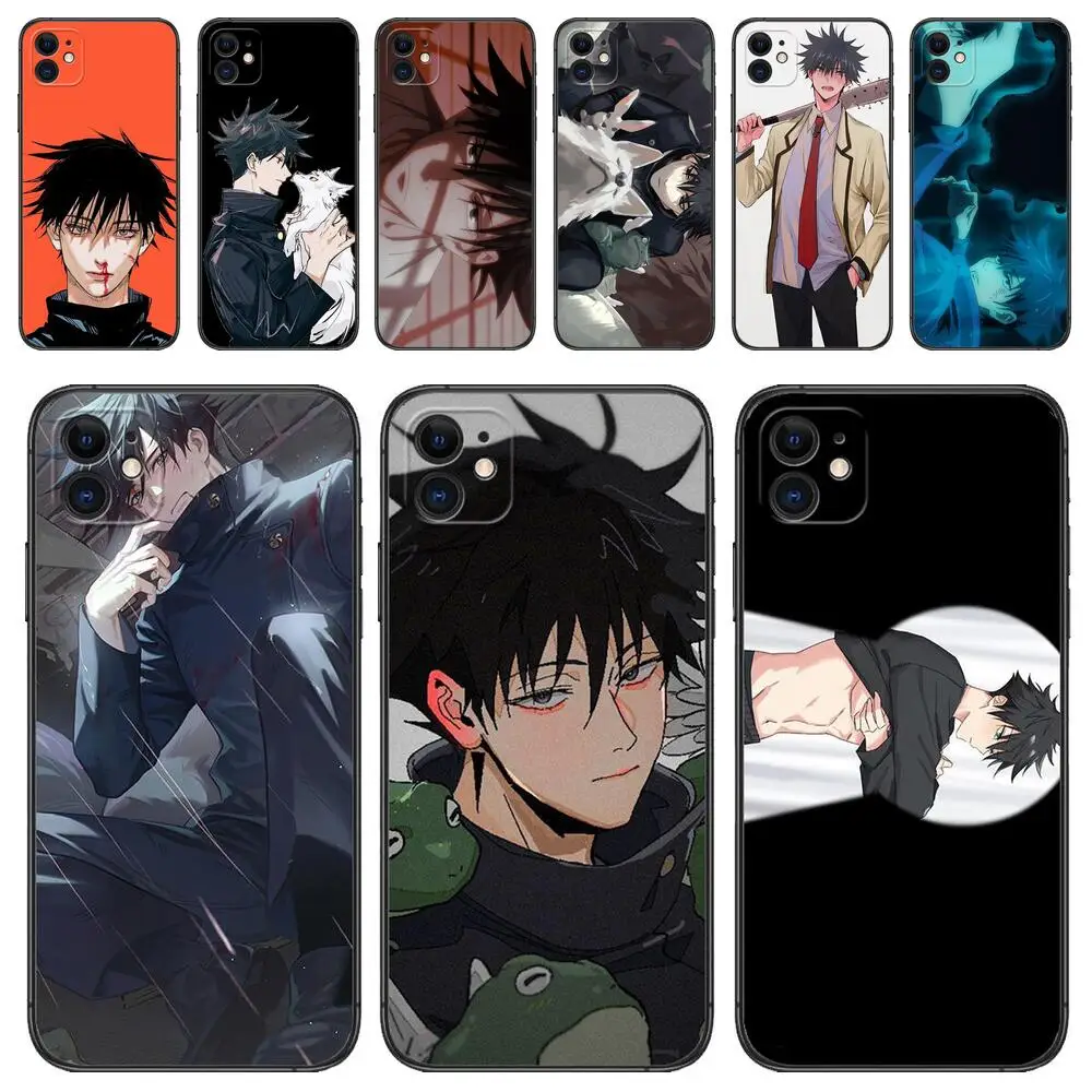 

Jujutsu Kaisen Fushiguro Game Anime Phone Case for IPhone 13 12 11 14 Pro Max Mini SE XR X XS Max 8Plus 7plus Black Phone Cover