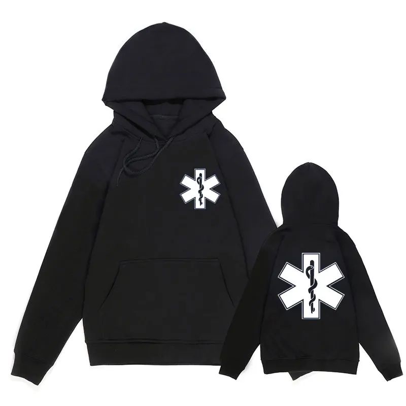 

EMT Emergency Ambulance Printed Hoodies Men Women Fashion Autumn Winter Men's Long Sleeve Pullover Fleece Hooded Sweatshirts