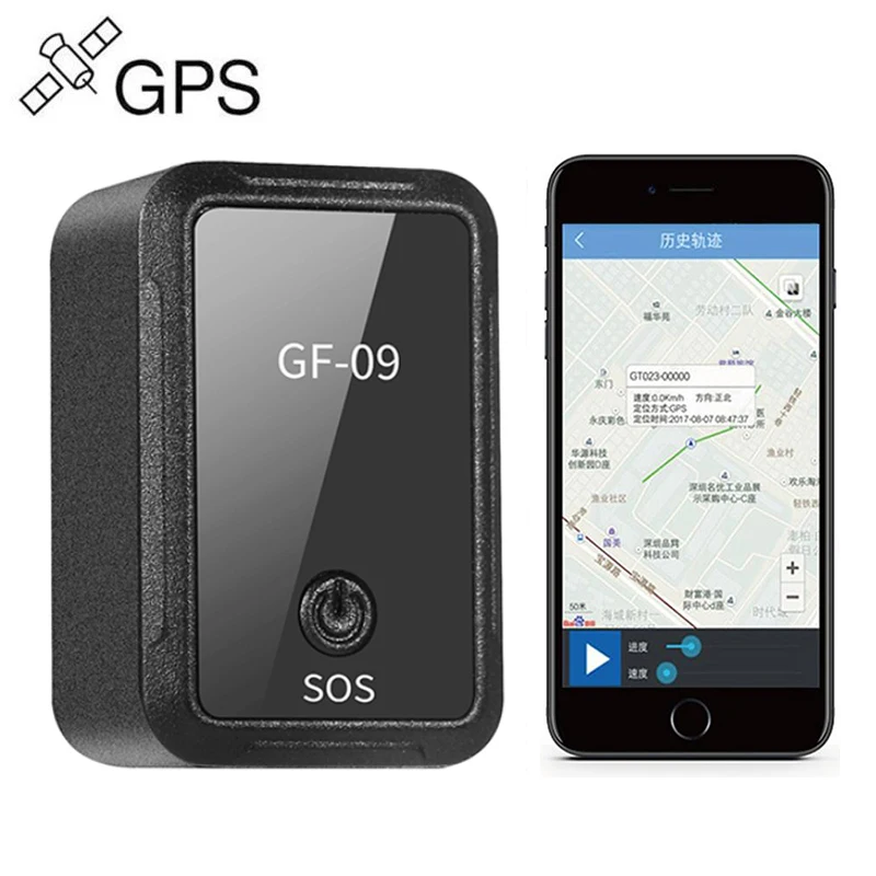 

GF09 Mini GPS Tracker APP Control Anti-theft Device Anti-lost Positioning Locator Voice Control Recording Real Time Tracking