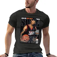 Paolastore Allen Iverson Classic Slam Magazine Cover Oversize T-Shirt Harajuku Men'S Clothing Short Sleeve Streetwear Plus Size