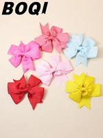 boqi hot sale colorful style ployester sweet cute decorate hairpins hair clips fashion hair accessories for girls