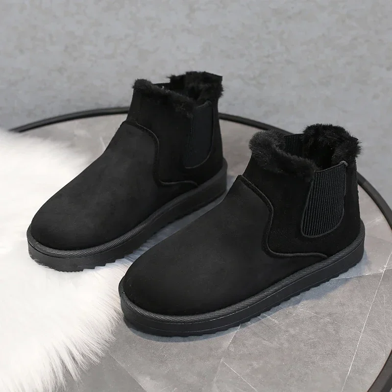 Зимние сапоги на толстой подошве женские зимние новые стильные бархатные