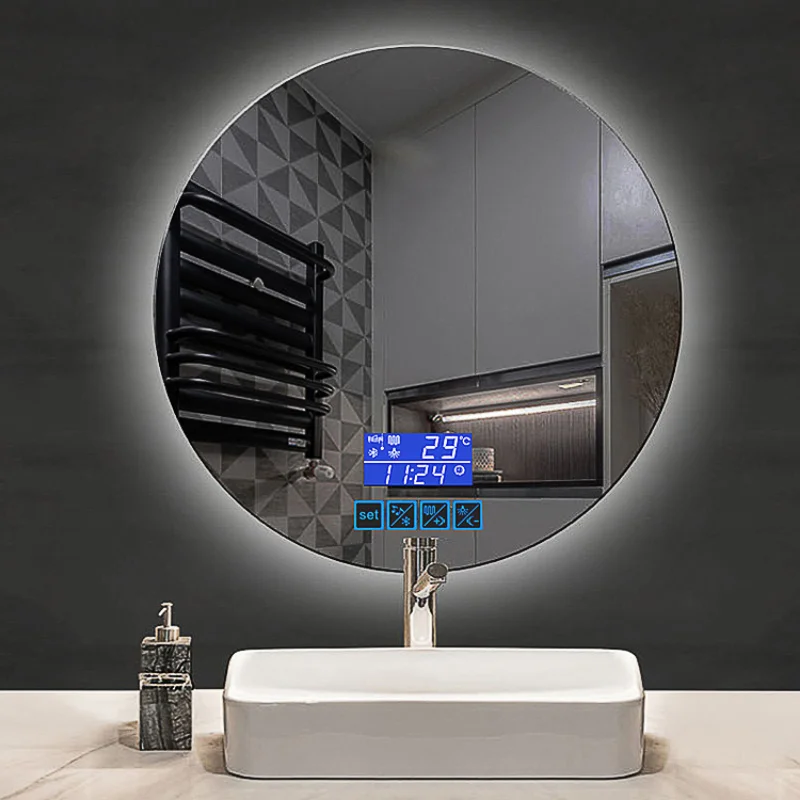 

Mirrors Round Backlit Waterproof Light Up Led Mirror Lighted Bathroom Mirror Decorative Bath Wall