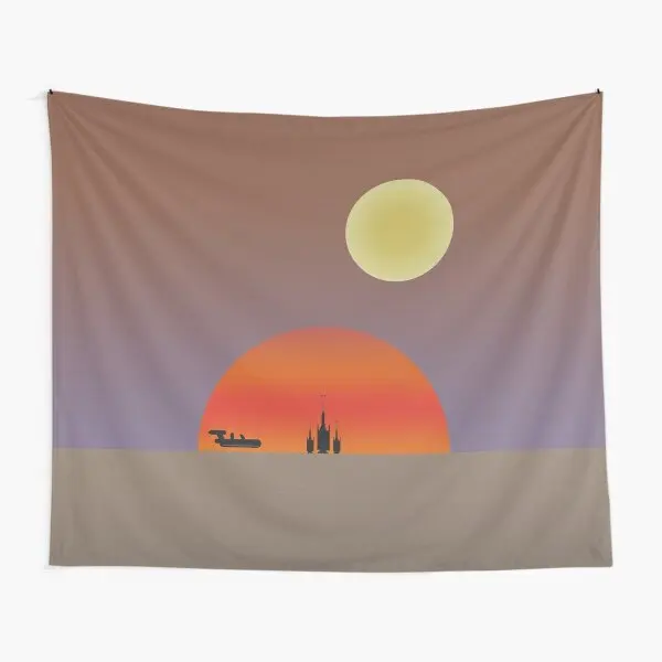 

Tatooine Sunset Tapestry Printed Bedspread Yoga Travel Decor Art Bedroom Decoration Hanging Colored Home Towel Wall Mat Blanket