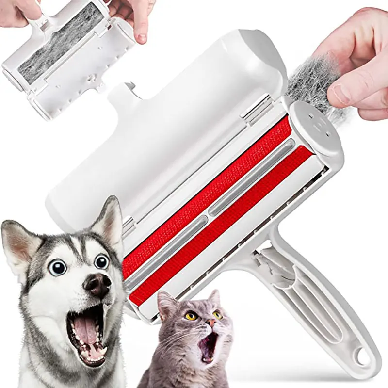 

Ролик для удаления шерсти домашних животных, 2-сторонний переносной ручной прибор для удаления шерсти собак, кошек и мебели