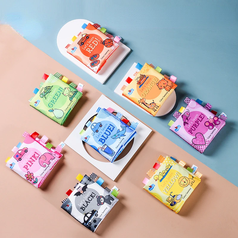 

Cloth Book Montessori Baby Soft For Kids In English Newborn Stroller Hanging Washable Toy Babies Early Learning Educational Book
