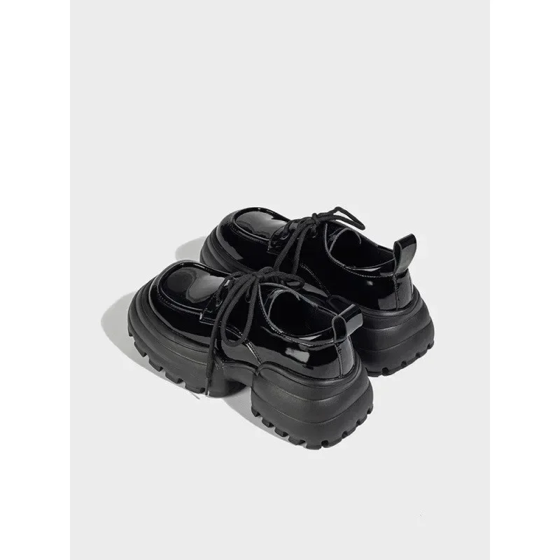 Туфли Мэри Джейн на шнуровке женские модные туфли из лакированной кожи в