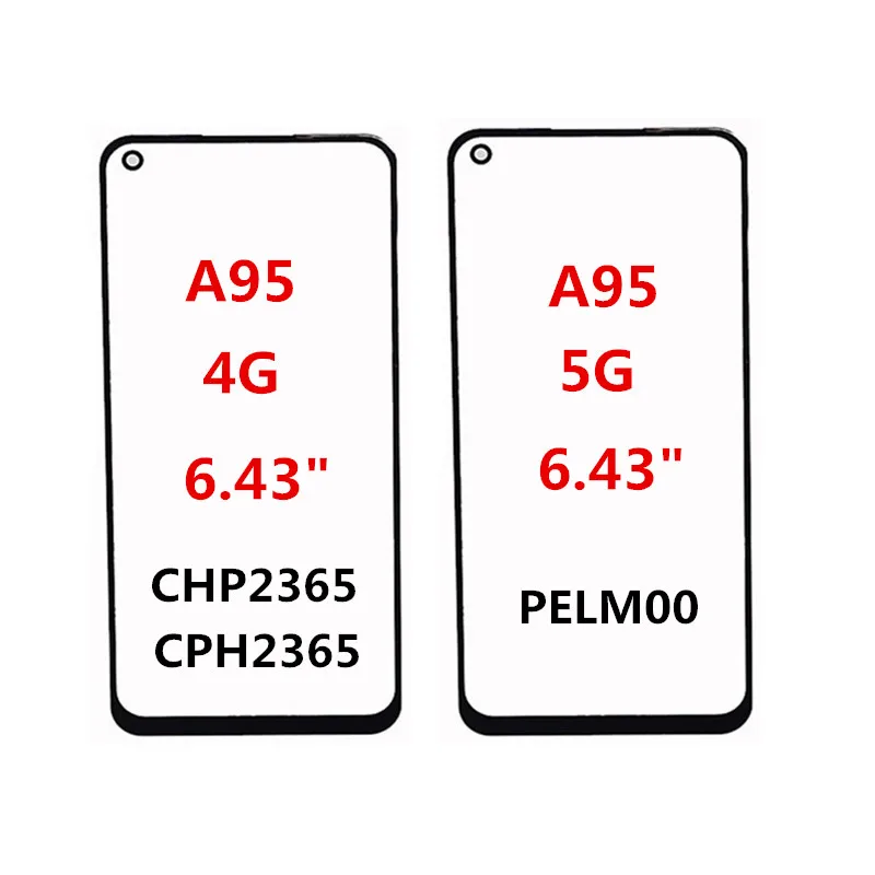 Front Screen For OPPO A91 A92 A93 A94 A95 2020 4G 5G Touch Panel LCD Display Out Glass Replace Repair Parts + OCA images - 6