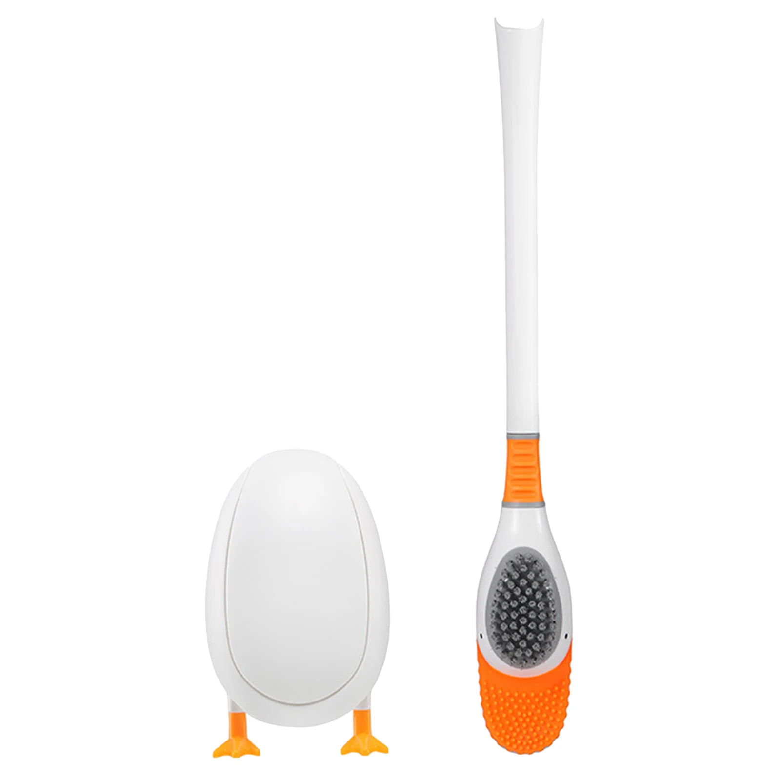 

Bathroom Toilet Brush Creative Duck Toilet Brush With Base Wall-Mounted Cleaning Brush Set Soft Toilet Bowl Cleaner Brush