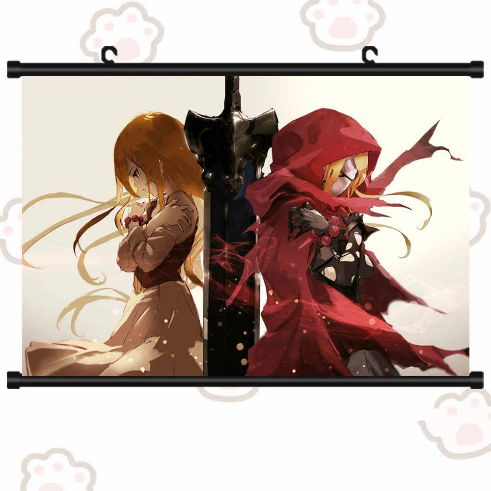 Японский аниме OVERLORD постер Albedo Ainz Ooal платье косплей мультфильм прокрутка