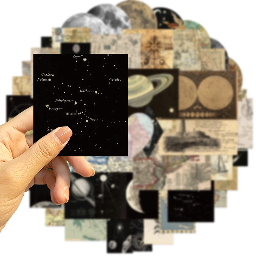 Стикеры в стиле ретро с картой мира 10/30/50 шт.