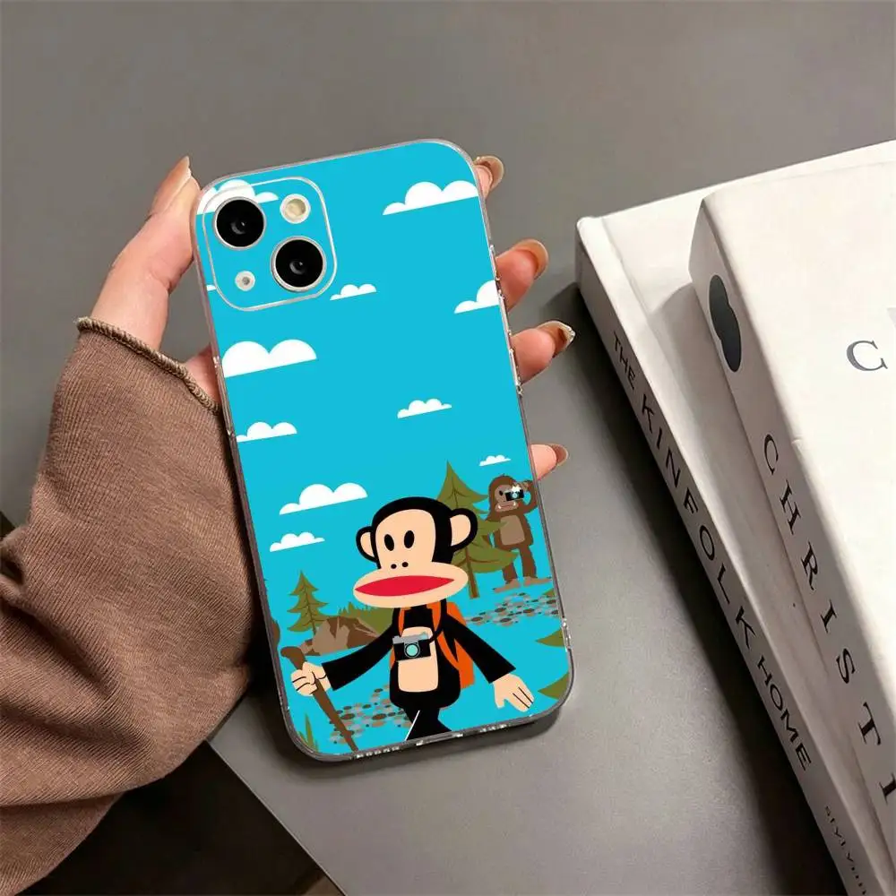 Фото Модный прозрачный мягкий чехол CUTE Paul Frank для iPhone 17, 16, 15, 14, 13, 12, 11 Plus, Pro Max №4