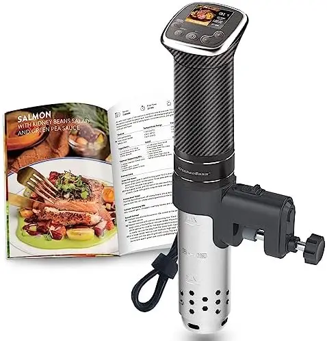 

Vide Cooker Machine Quiet 1100 Watts Accurate Cooker with Color LCD Recipes IPX7 Waterproof Immersion Circulator Cooking Machi