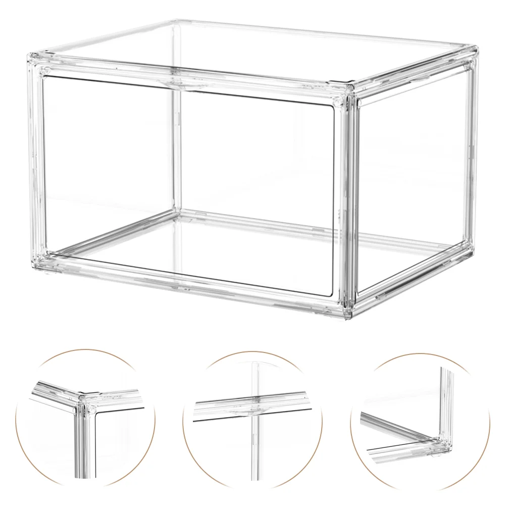 

Storage Box Acrylic Organizer Book Bins File Shoe Bin Stackable Clear Plastic Holder Container Case Containers Boxes Sundries