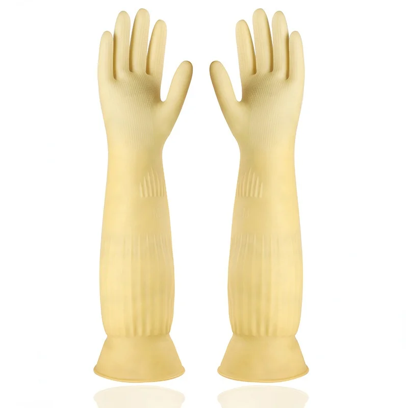 

Long Anti-reflux Rubber Household Gloves Anti-slip Wear-resistant Kitchen Cleaning Laundry Car Wash Gloves Gardening Gloves