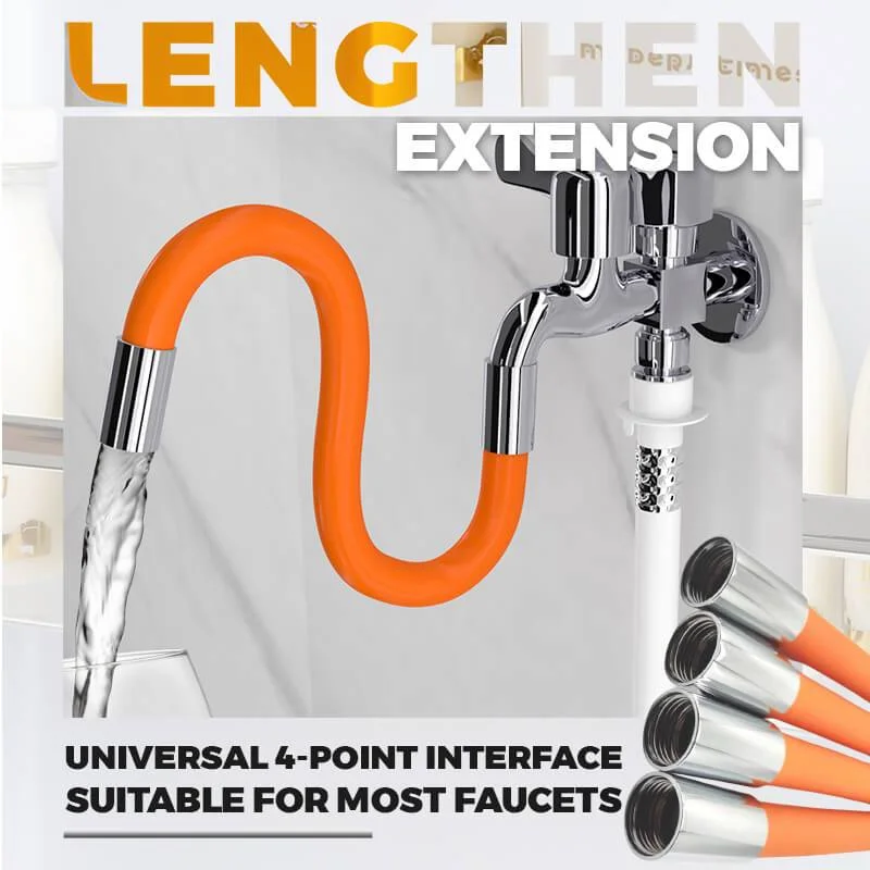 

Universal Foaming Extension Tube 360° Rotatable Faucet Lengthening Extender Basin Splash Head Wash Kitchen Faucet Extension Pipe