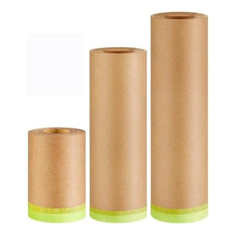 Предварительно нанесенная Маскировочная бумага для покраски клейкая Защитная