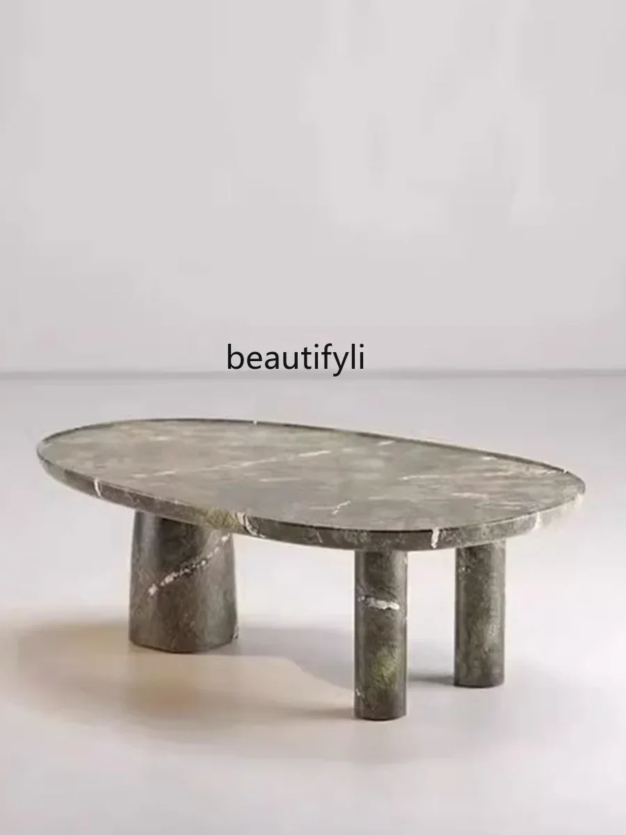 w stylu nordyckim журнальный столик из натурального мрамора гостиная бытовая маленькая