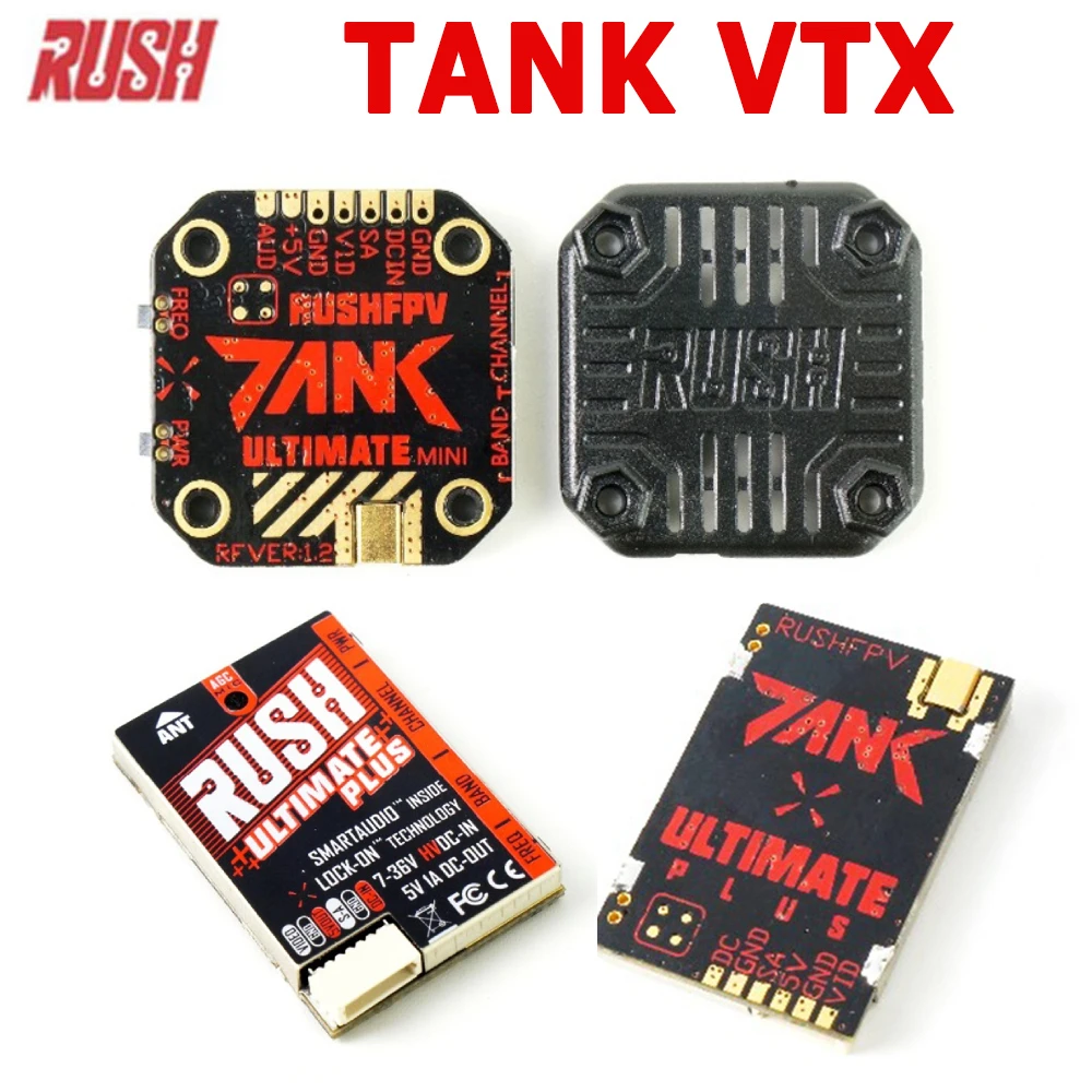 Видеопередатчик RUSH TANK Ultimate Mini/TANK PLUS VTX 5,8 ГГц 48CH 2-8s 800 МВт Smart Audio AGC MIC FPV гоночный Дрон