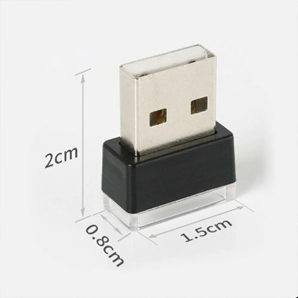 

1 шт. миниатюрный USB светодиодный автомобильный светильник, атмосферная лампа для салона автомобиля, неоновая окружающая декоративная цвет...