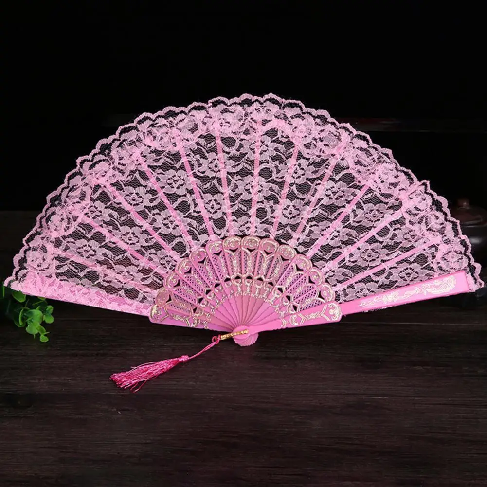 

Vintage Folding Hand Fan Chic Lightweight Patchwork Elegant Lace Handheld Fan for Outdoor Folding Fan Handheld Folding Fan