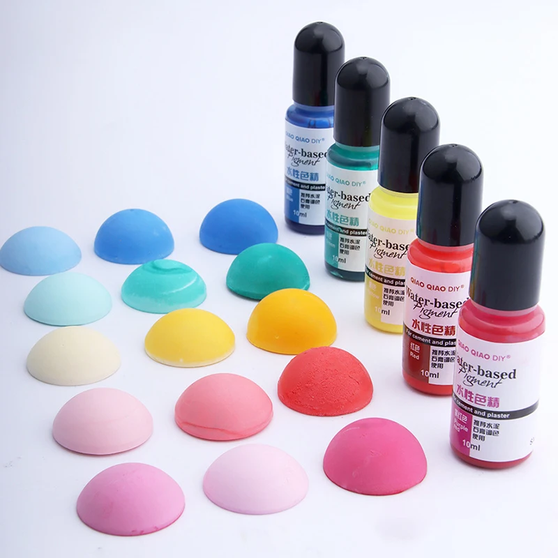 

12 Colors 10ml Water-Based Resin Pigment For Gypsum and Cement Gypsum Powder Color Jewelry Making Coloring Decoration Handmade