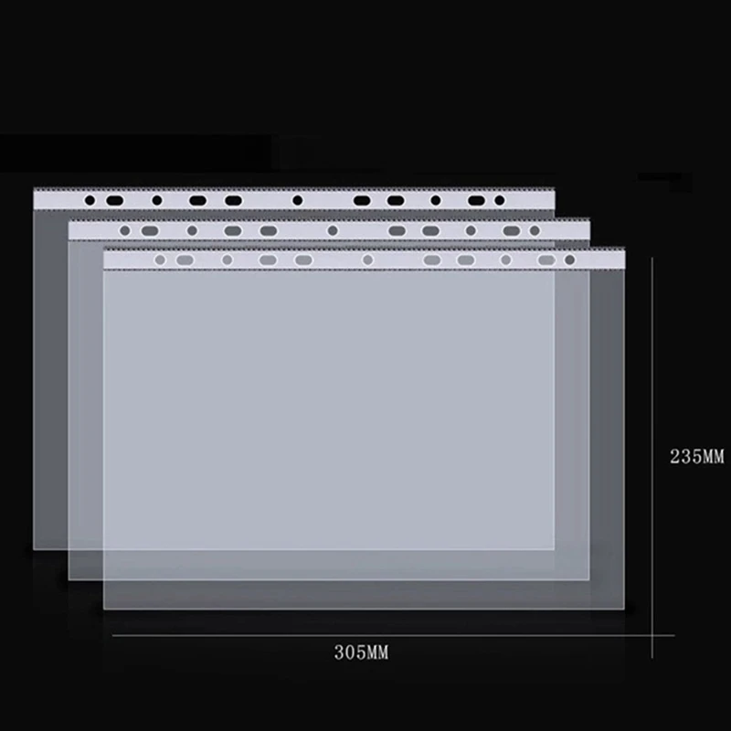 100 страниц перфорированный карман формата А4 прозрачный защитный лист с 11