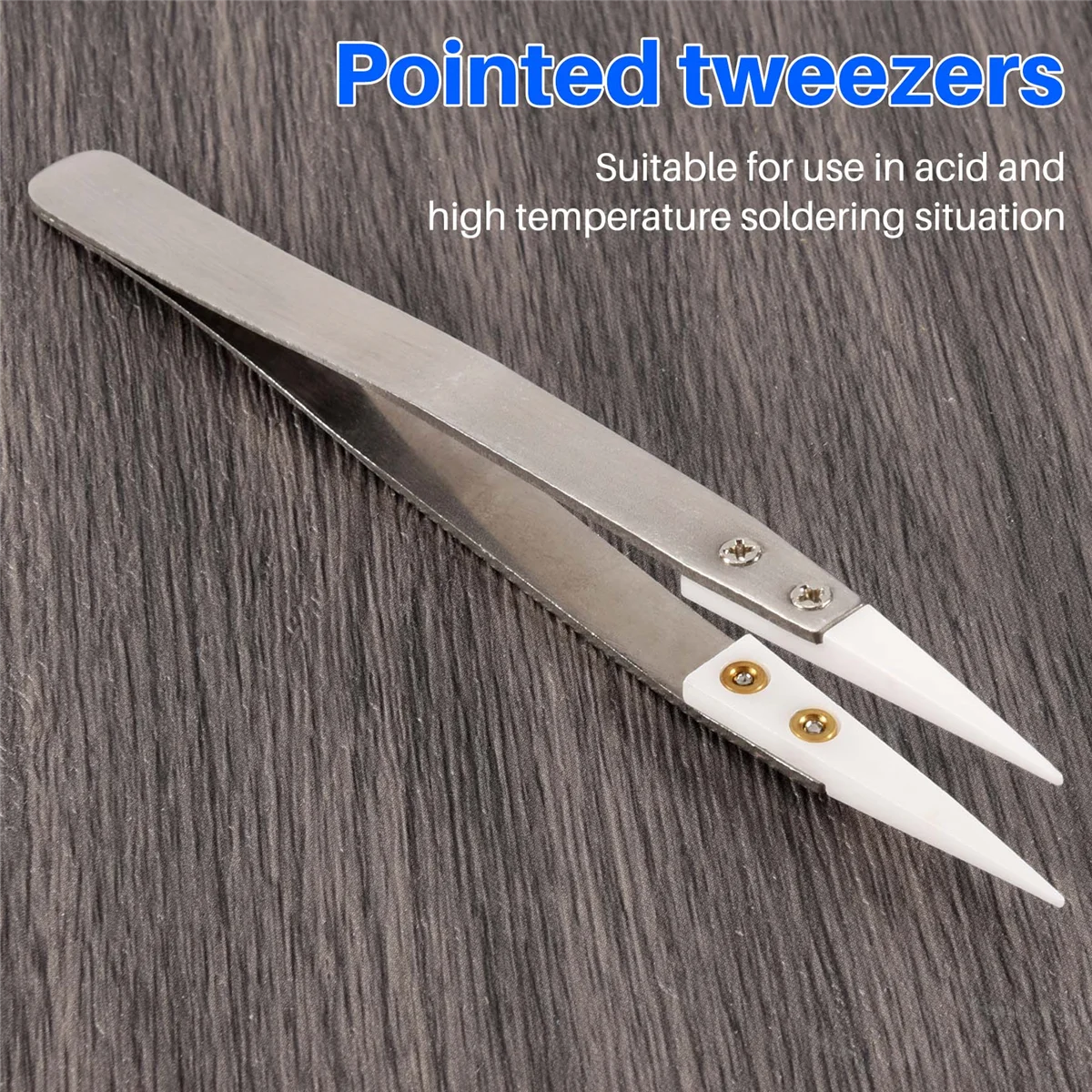 Керамический пинцет с ручкой из нержавеющей стали огнеупорный