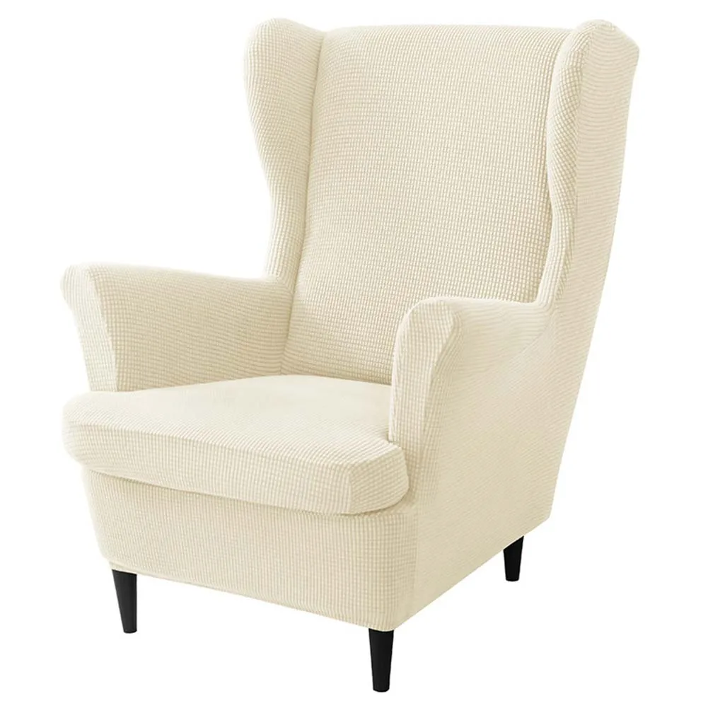 

Elastic Wingback Chair Cover Soft and Luxurious Corn Velvet Fabrics Perfect Fit Enhance the Beauty of Your Armchair