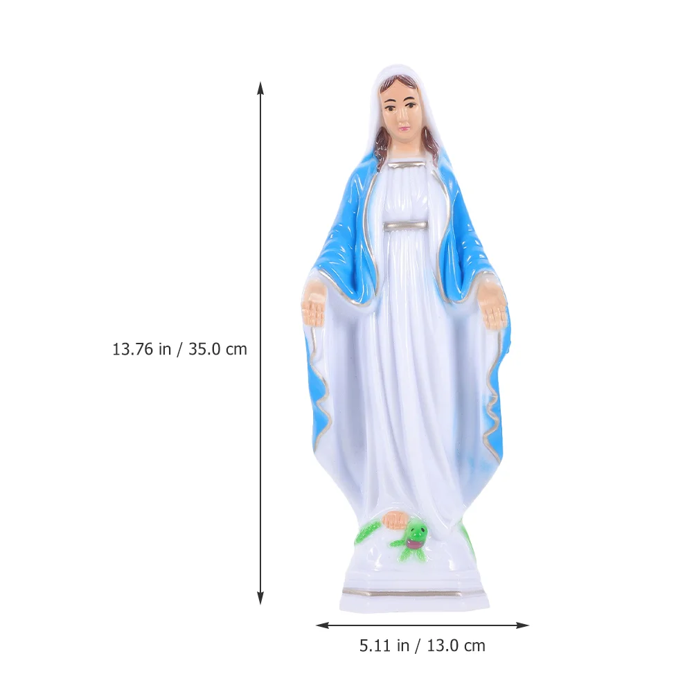 

House Decorations Home Catholicism Ornament Miniature Virgin Mary Church Desktop Plastic Tiny Mother