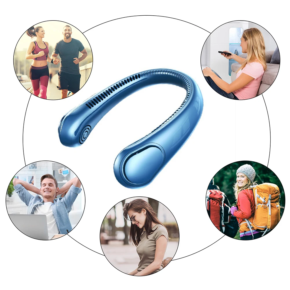 

Мини-Висячий Шейный Вентилятор Портативный USB-Зарядка Электрический Охлаждающий Воздуходувка Безлистный для Наружного Бесшумного Домашне...