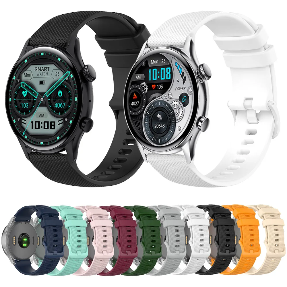 

20 мм спортивный силиконовый ремешок для COLMI P8 Plus Pro P9 P12 V23 V31 Land 2S браслет Ремешки для наручных часов Замена аксессуаров