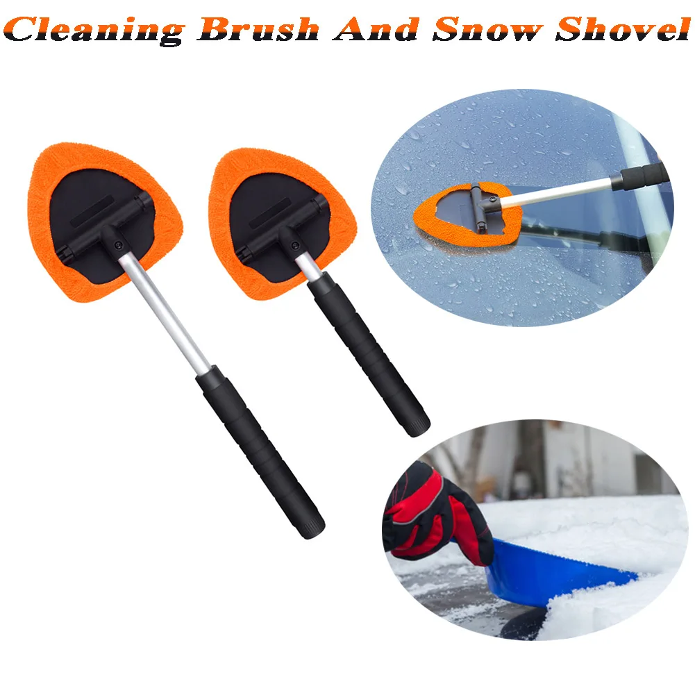 

Car Windshield Clean Wiper Cleaner Telescoping Glass Window Cleaning Brush Snow Showel Soft Towel Brush Car Care Cleaning Tool