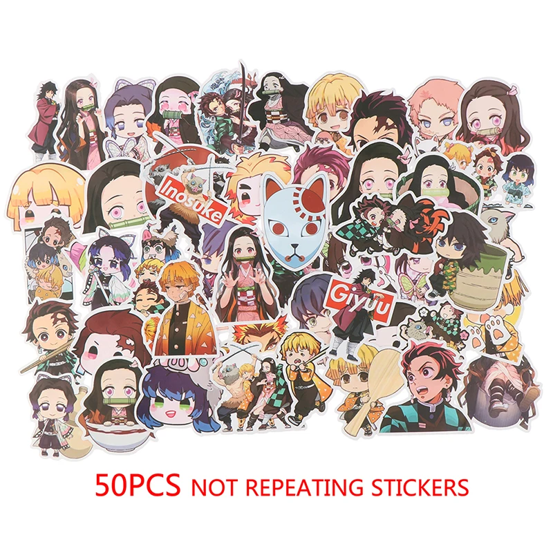 

50 шт., ПВХ-наклейки для багажа, ноутбука, скейтборда