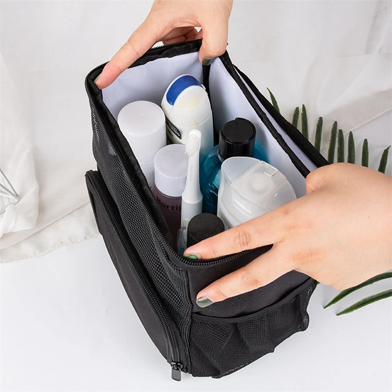 

Подвесная сумка для туалетных принадлежностей с металлическими крючками, вместительная сумка для туалетных принадлежностей, настенный портативный органайзер для душа, дорожная сумка для хранения
