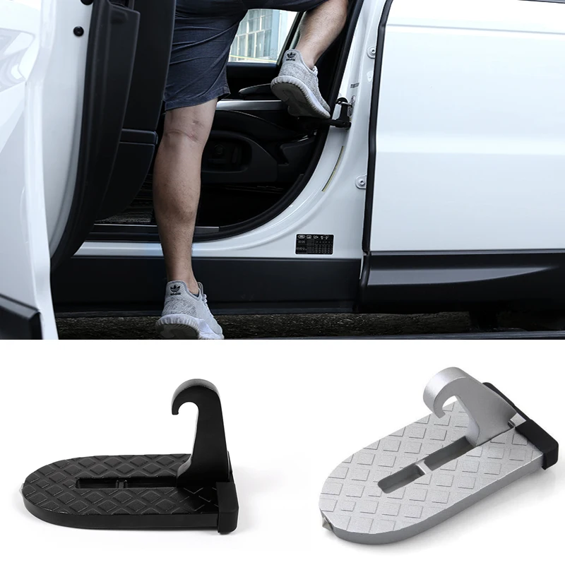 Car Roof Rack Step Car Door Step Latch Hook Auxiliary Foot Pedal Multifunction Safety Hammer Foldable Door Step Easy Access Roof